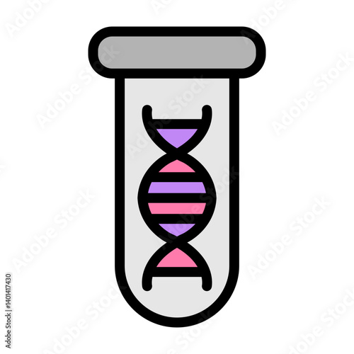 Lab Test Tube Vector Filled Icon Design