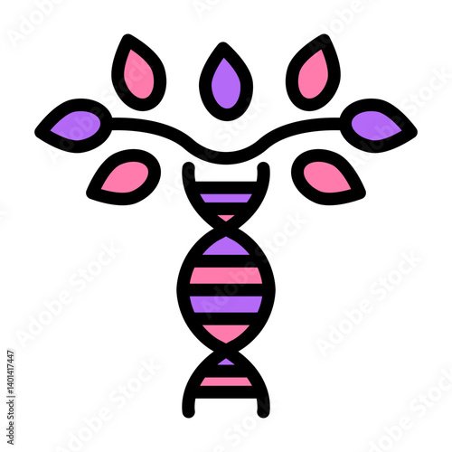 Family Tree Vector Filled Icon Design