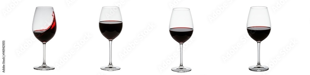 Set of Wine glasses isolated on transparent background, red wine in glass PNG Set of Wine glasses isolated on transparent background, red wine in glass PNG