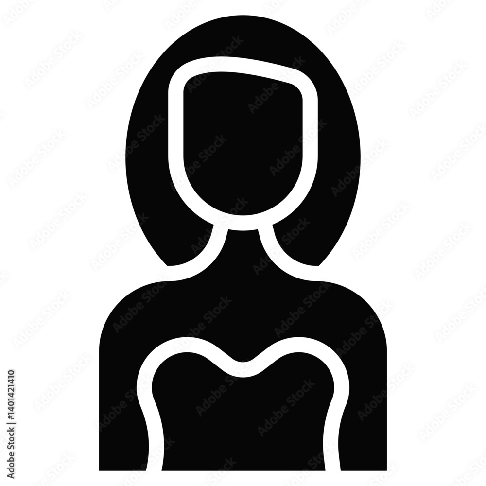 Girl, Black Design Girl, Girl Line Icon Girl, Black Design Girl, Girl Line Icon