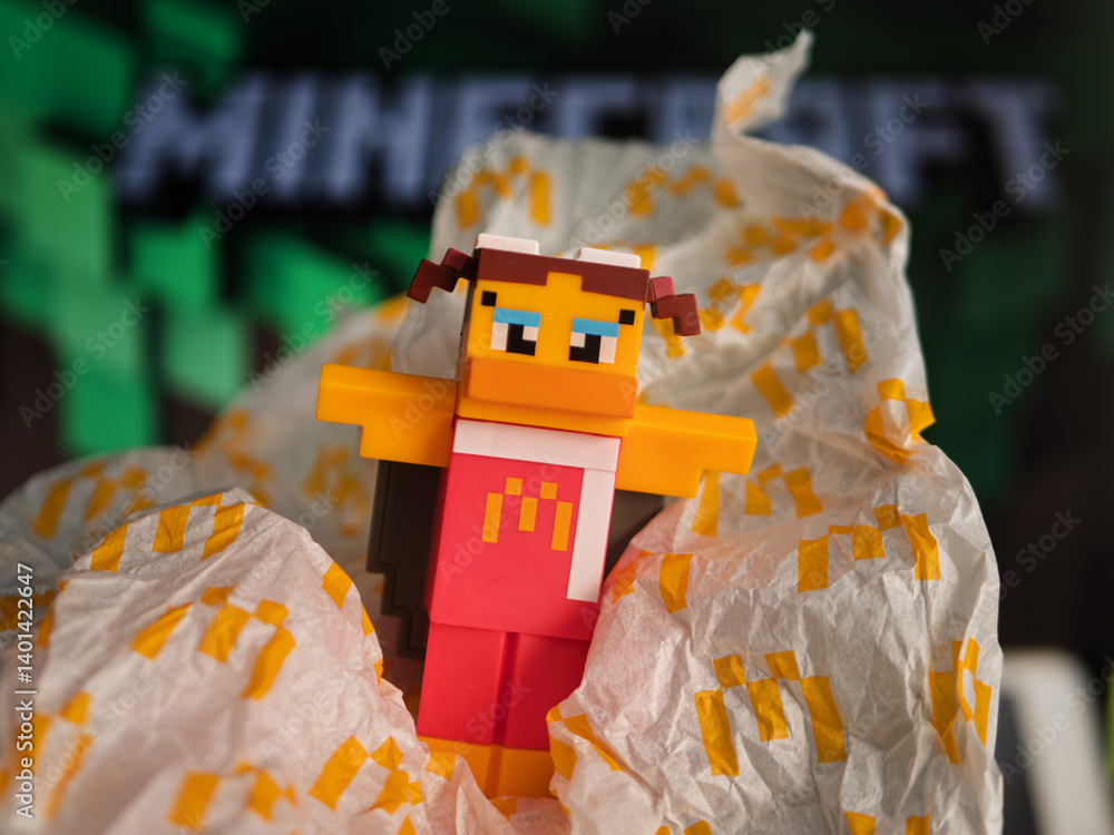 Naklejka premium Minecraft Movie Figure Toy from McDonalds Happy Meal