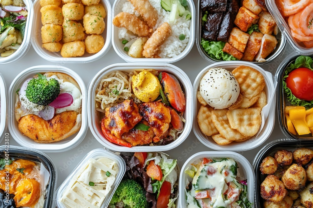 Collage of delicious healthy foods on table Collage of delicious healthy foods on table