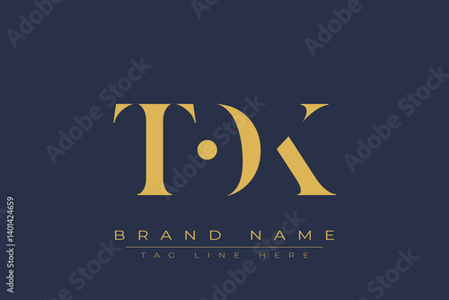 TOK abstract letter logo design. This logo is designed by three abstract letters.