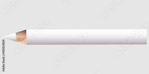 Lipliner Pencil On White Background, Finishing Touch Lip Pencil Vector Illustration.	