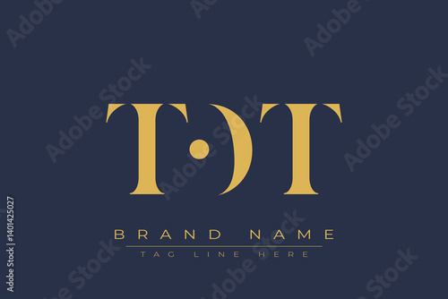 TOT abstract letter logo design. This logo is designed by three abstract letters.