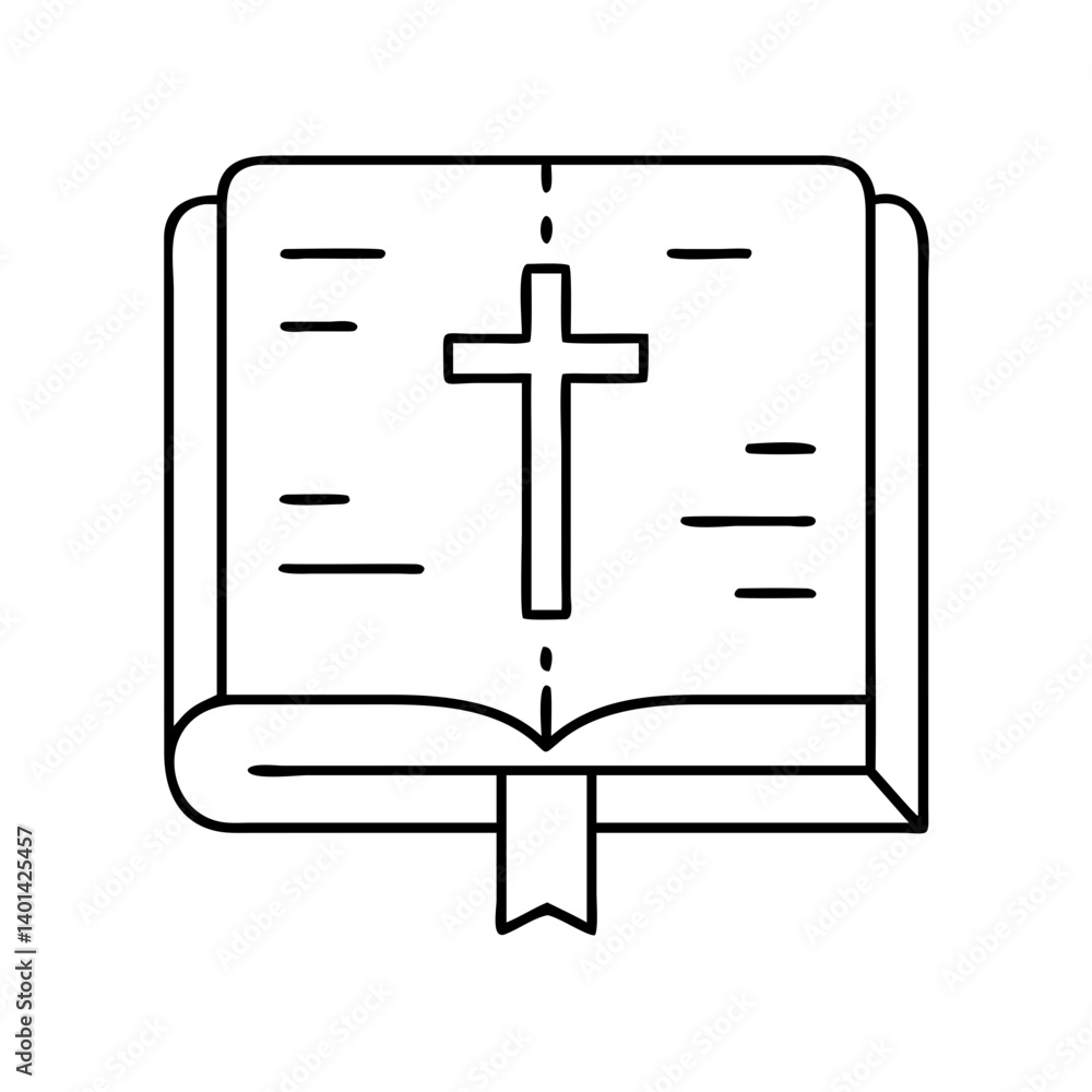 bible with cross icon, bible with cross line art - simple line art of bible with cross, perfect for bible with cross logos and icons bible with cross icon, bible with cross line art - simple line art of bible with cross, perfect for bible with cross logos and icons