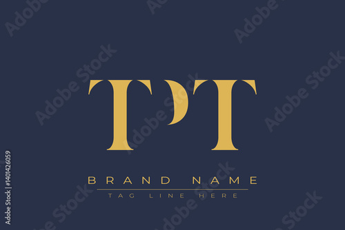 TPT abstract letter logo design. This logo is designed by three abstract letters.