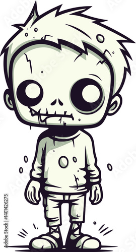 Walking Zombie with Slumping Shoulders Zombie with Wounded Arm PNG