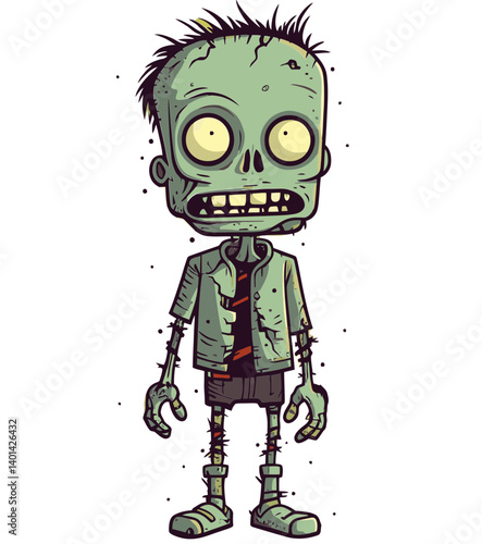 Zombie with Decaying Flesh PNG Undead Zombie with Cracked Skin SVG