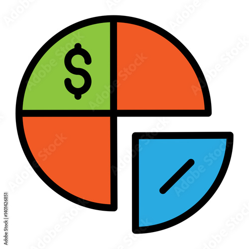 Dividend Vector Filled Icon Design