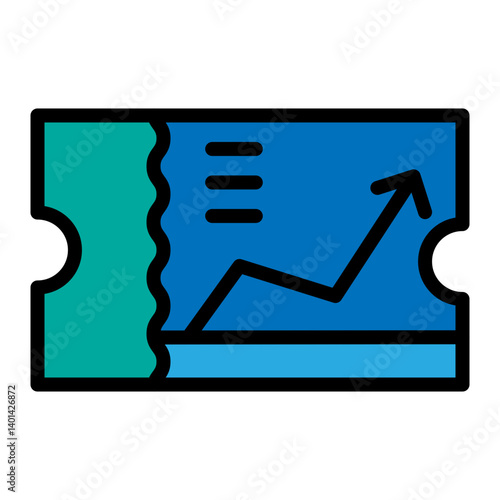 Stock Ticker Vector Filled Icon Design