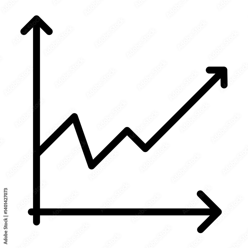 Market Trend Vector Filled Icon Design Market Trend Vector Filled Icon Design
