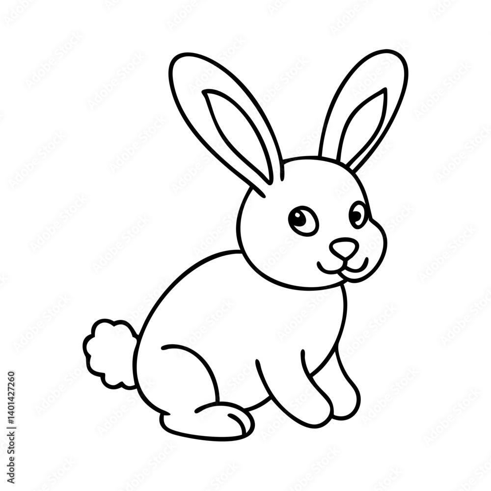 bunny rabbit icon, bunny rabbit line art - simple line art of bunny rabbit, perfect for bunny rabbit logos and icons bunny rabbit icon, bunny rabbit line art - simple line art of bunny rabbit, perfect for bunny rabbit logos and icons