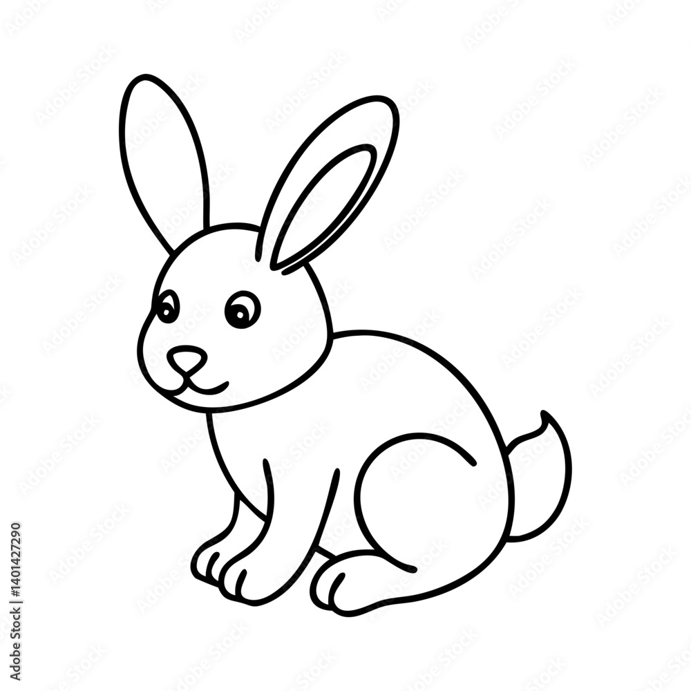 bunny rabbit icon, bunny rabbit line art - simple line art of bunny rabbit, perfect for bunny rabbit logos and icons bunny rabbit icon, bunny rabbit line art - simple line art of bunny rabbit, perfect for bunny rabbit logos and icons