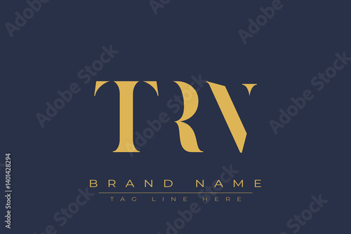 TRN abstract letter logo design. This logo is designed by three abstract letters.