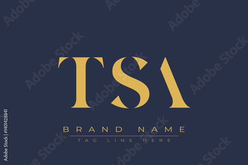 TSA abstract letter logo design. This logo is designed by three abstract letters.