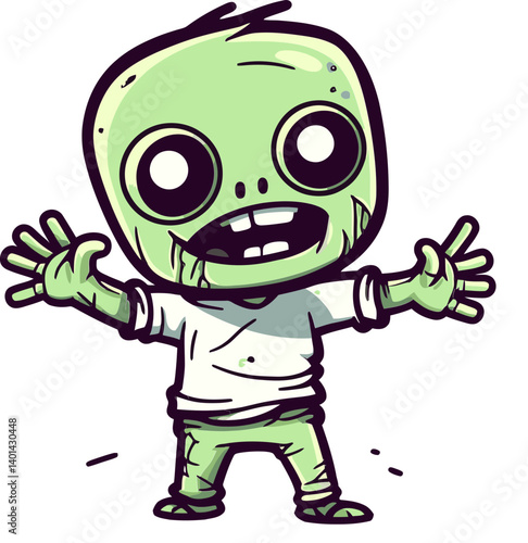 Zombie with Gnarled Limbs Horror Zombie with Roaming Eyes SVG