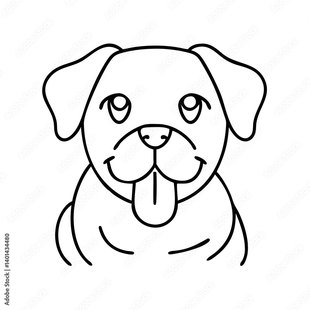 dog tongue out icon, dog tongue out line art - simple line art of dog tongue out, perfect for dog tongue out logos and icons dog tongue out icon, dog tongue out line art - simple line art of dog tongue out, perfect for dog tongue out logos and icons