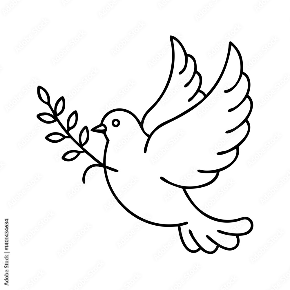 dove with olive branch icon, dove with olive branch line art - simple line art of dove with olive branch, perfect for dove with olive branch logos and icons dove with olive branch icon, dove with olive branch line art - simple line art of dove with olive branch, perfect for dove with olive branch logos and icons