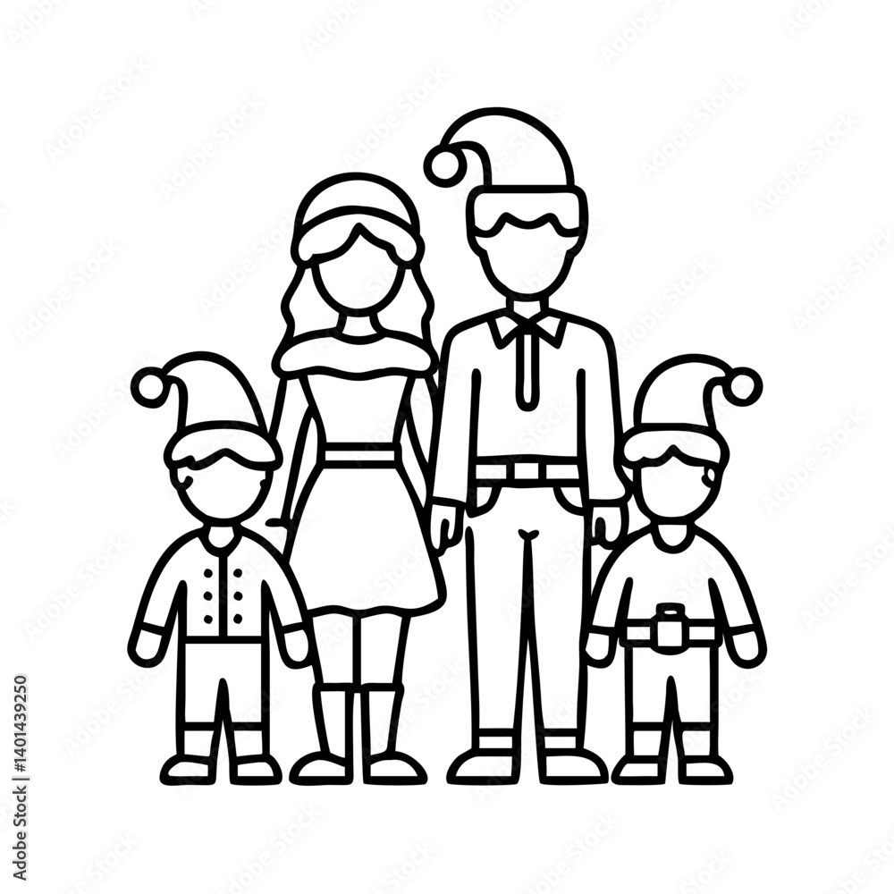 family dressed in festive attire icon, family dressed in festive attire line art - simple line art of family dressed in festive attire, perfect for family dressed in festive attire logos and icons family dressed in festive attire icon, family dressed in festive attire line art - simple line art of family dressed in festive attire, perfect for family dressed in festive attire logos and icons