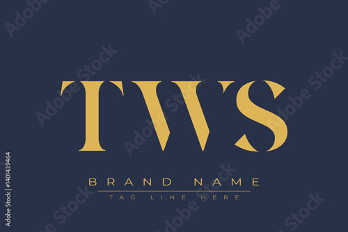 TWS abstract letter logo design. This logo is designed by three abstract letters.