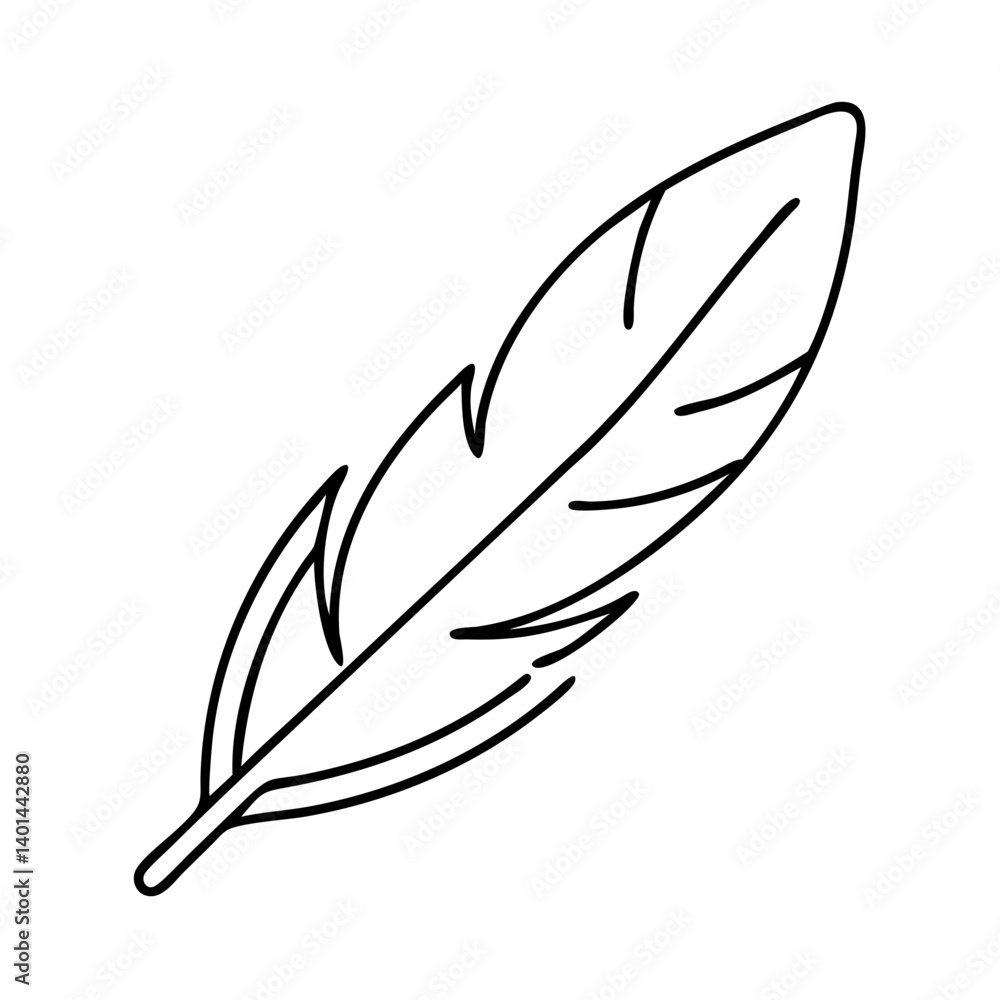 feather icon, feather line art - simple line art of feather, perfect for feather logos and icons feather icon, feather line art - simple line art of feather, perfect for feather logos and icons