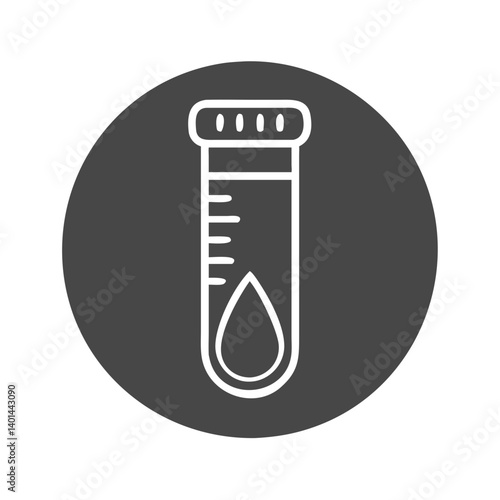 blood vial icon representing health and medical treatment  