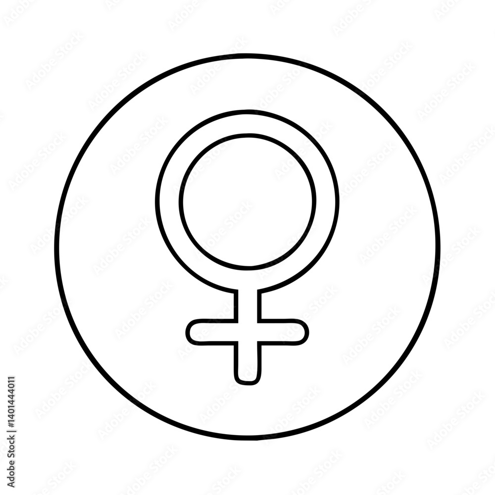 female symbol icon, female symbol line art - simple line art of female symbol, perfect for female symbol logos and icons female symbol icon, female symbol line art - simple line art of female symbol, perfect for female symbol logos and icons