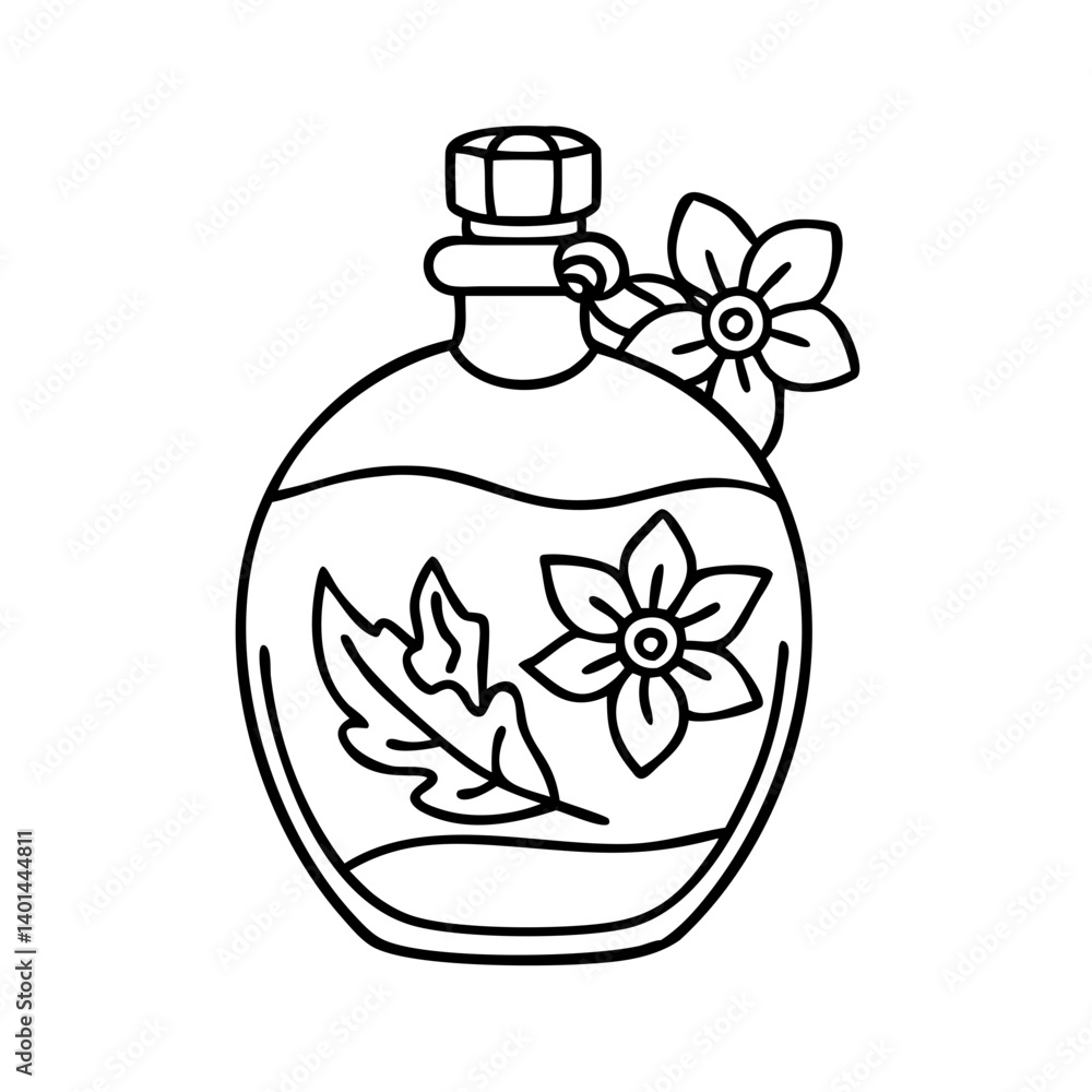 floral perfume icon, floral perfume line art - simple line art of floral perfume, perfect for floral perfume logos and icons floral perfume icon, floral perfume line art - simple line art of floral perfume, perfect for floral perfume logos and icons