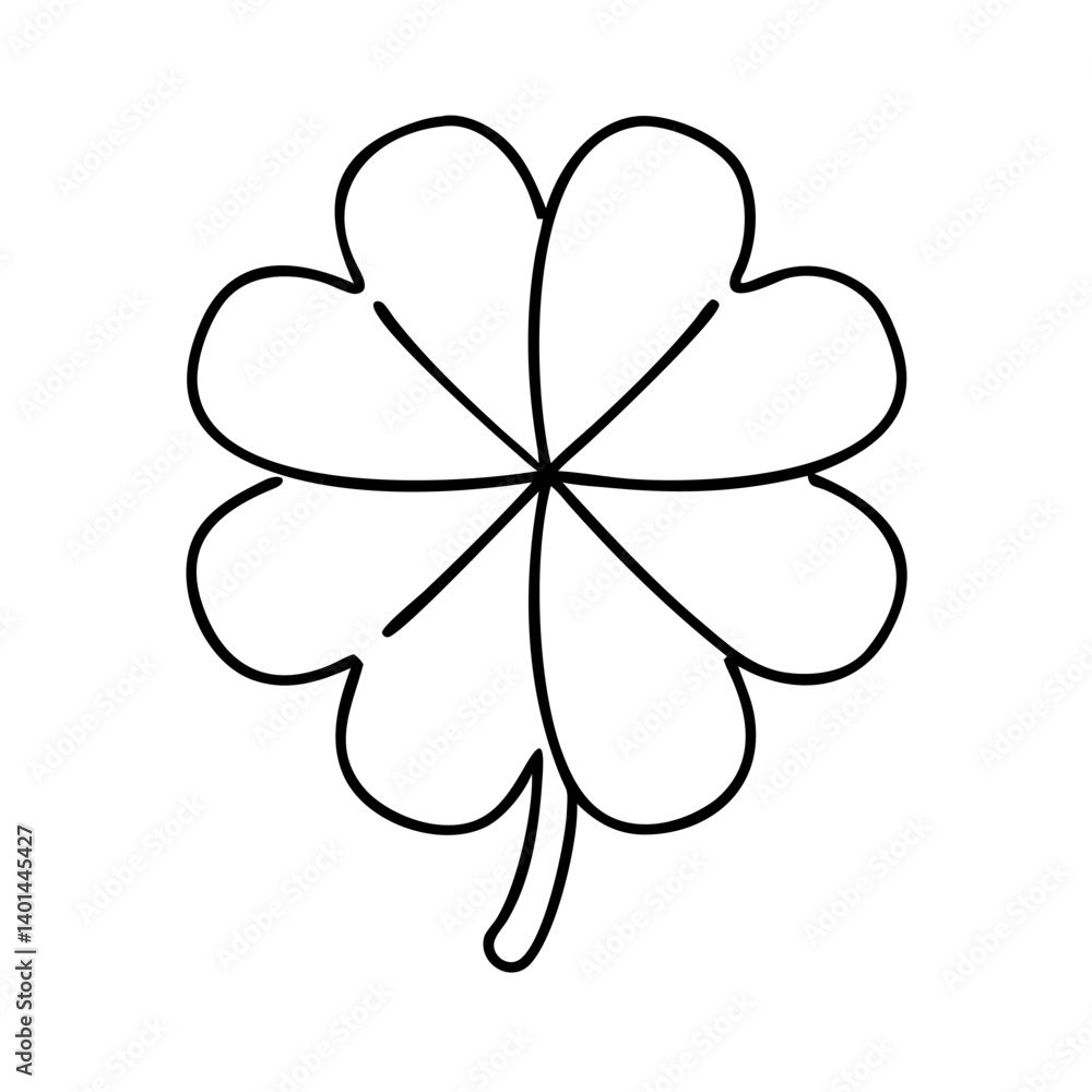 four leaf clover icon, four leaf clover line art - simple line art of four leaf clover, perfect for four leaf clover logos and icons four leaf clover icon, four leaf clover line art - simple line art of four leaf clover, perfect for four leaf clover logos and icons