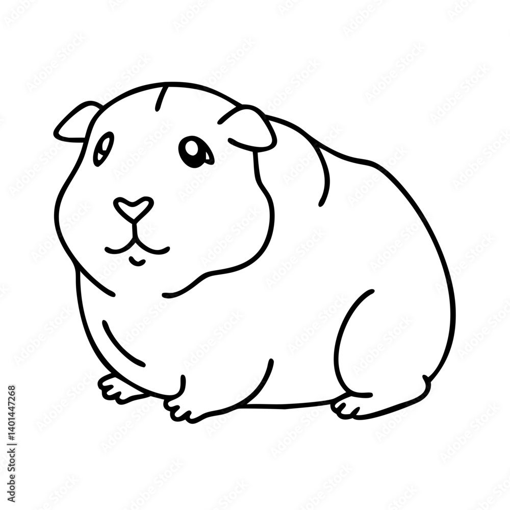 guinea pig icon, guinea pig line art - simple line art of guinea pig, perfect for guinea pig logos and icons guinea pig icon, guinea pig line art - simple line art of guinea pig, perfect for guinea pig logos and icons