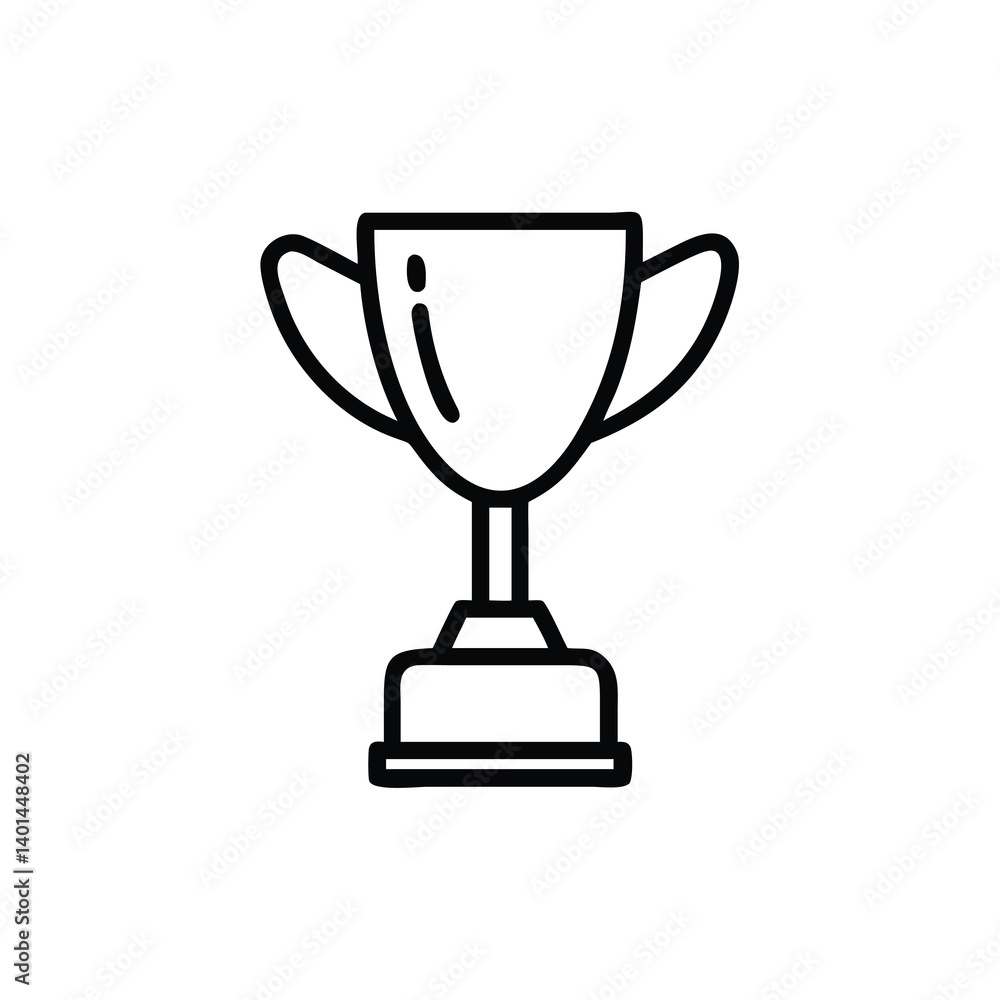 Minimalist Vector Illustration Of A Trophy Cup Symbolizing Achievement And Success In Line Art Style Minimalist Vector Illustration Of A Trophy Cup Symbolizing Achievement And Success In Line Art Style