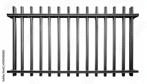 prison iron bars isolated on white background