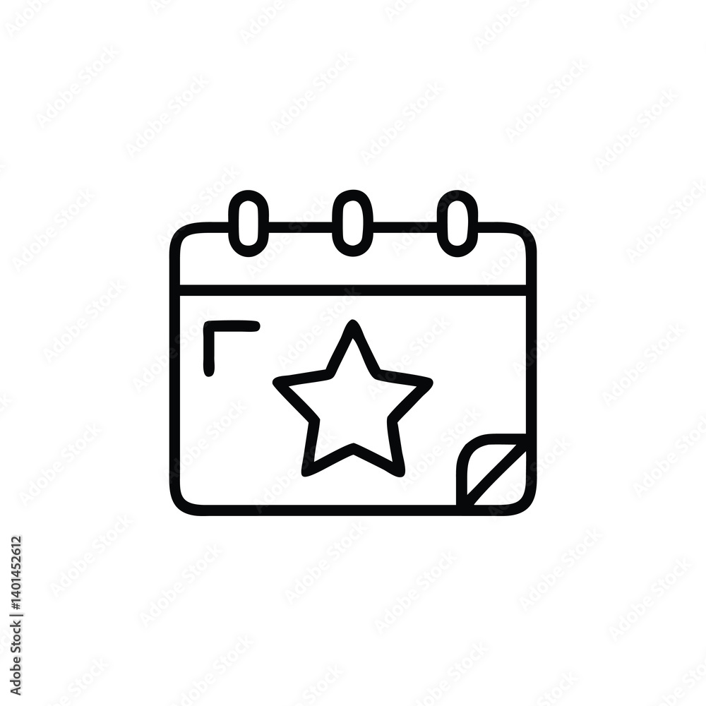 Calendar Icon With Star Symbol Design For Event And Schedule Reminders Appointments Planning Calendar Icon With Star Symbol Design For Event And Schedule Reminders Appointments Planning