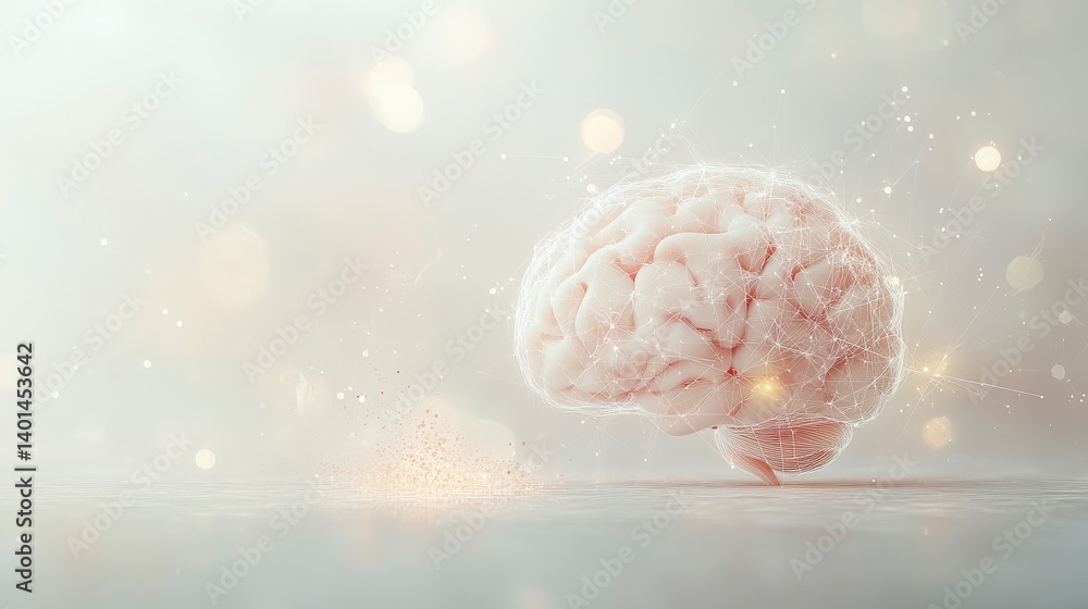 Illuminated Human Brain Model Illuminated Human Brain Model