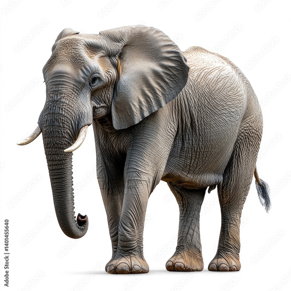 Fototapeta premium Majestic elephant, facing forward