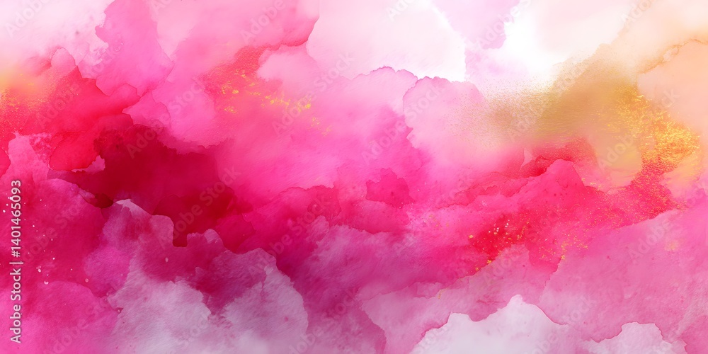 Fototapeta premium Watercolor painting featuring shades of pink and white creating a soft and dreamy abstract design