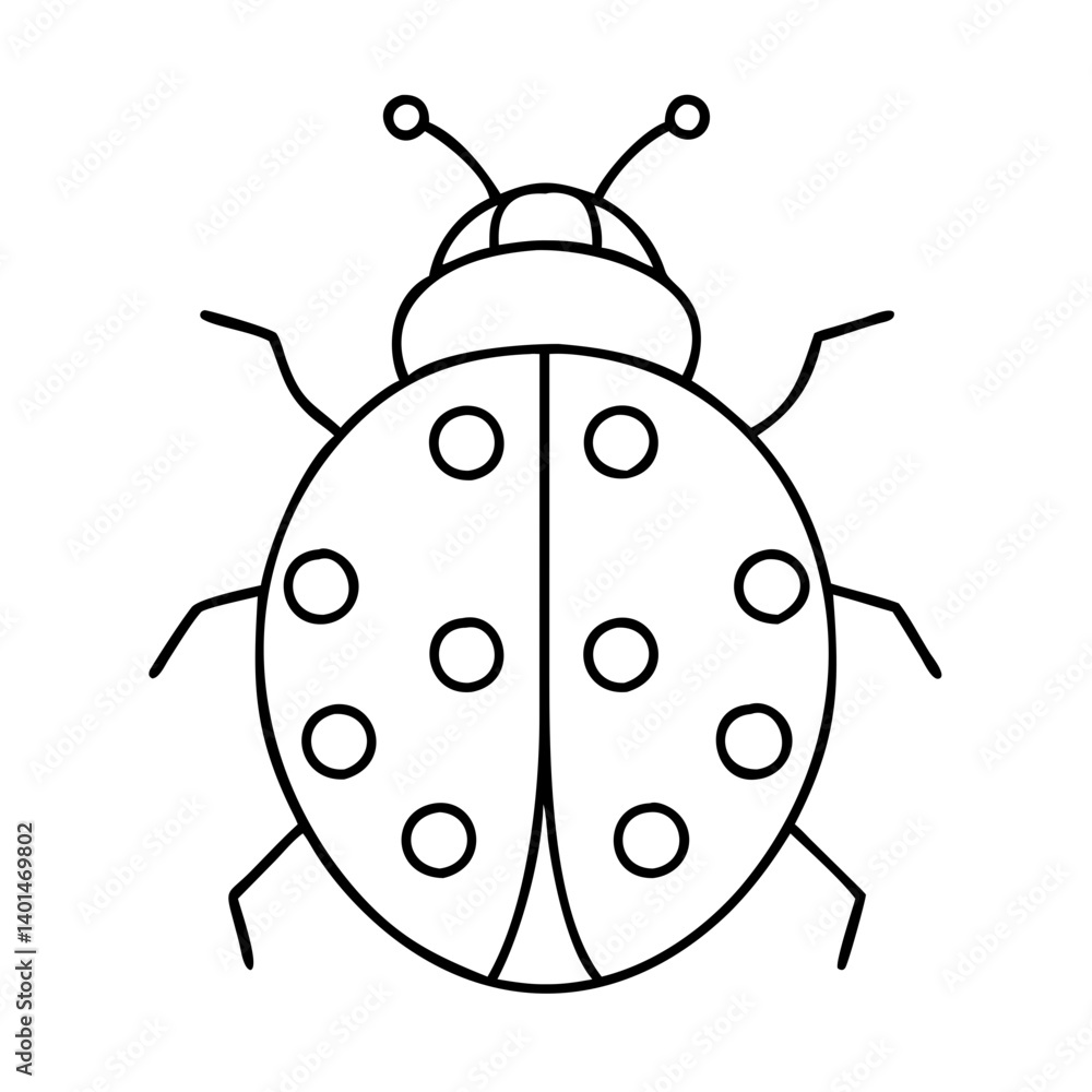 ladybug icon, ladybug line art - simple line art of ladybug, perfect for ladybug logos and icons ladybug icon, ladybug line art - simple line art of ladybug, perfect for ladybug logos and icons