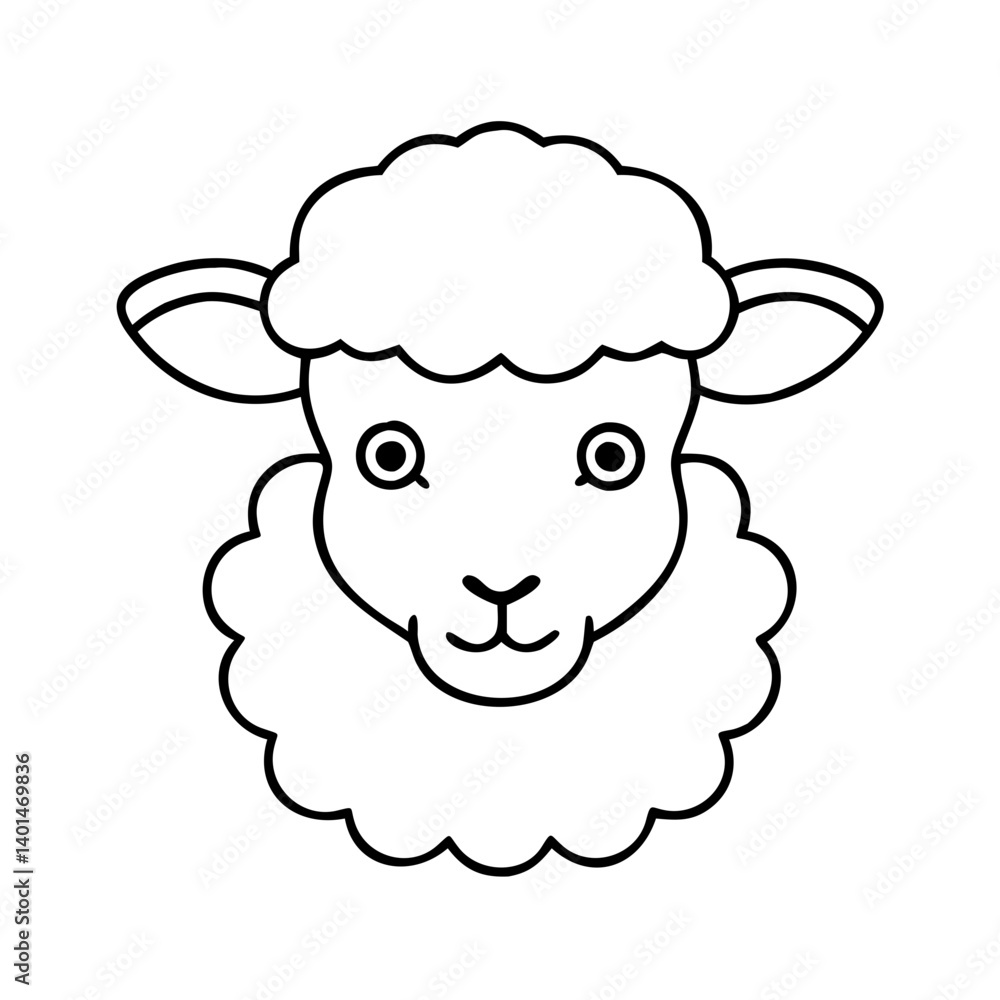 lamb icon, lamb line art - simple line art of lamb, perfect for lamb logos and icons lamb icon, lamb line art - simple line art of lamb, perfect for lamb logos and icons