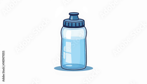 Cylindrical pet travel water bottle in blue, practical hydration tool