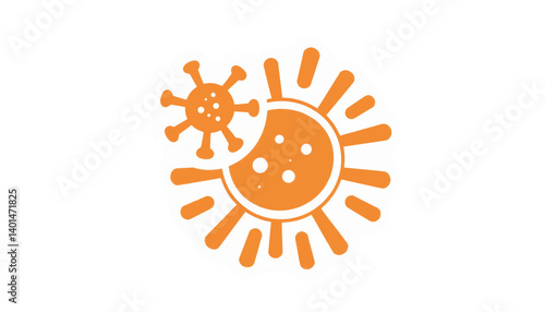 Abstract allergen symbol representation with geometric shapes, clean design
