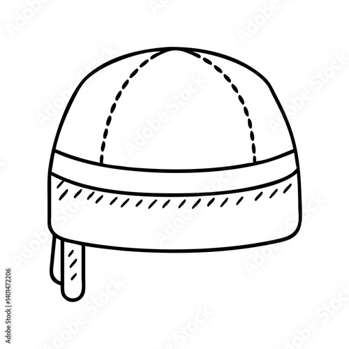 men s traditional cap kufi icon, men s traditional cap kufi line art - simple line art of men s traditional cap kufi, perfect for men s traditional cap kufi logos and icons