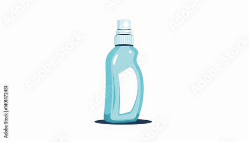 Nasal spray bottle illustration in light blue and white, health concept