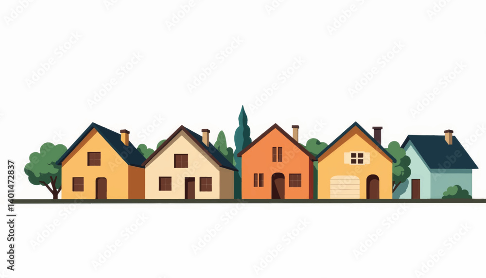 Geometric house illustration showcasing modern architecture, minimalism Geometric house illustration showcasing modern architecture, minimalism