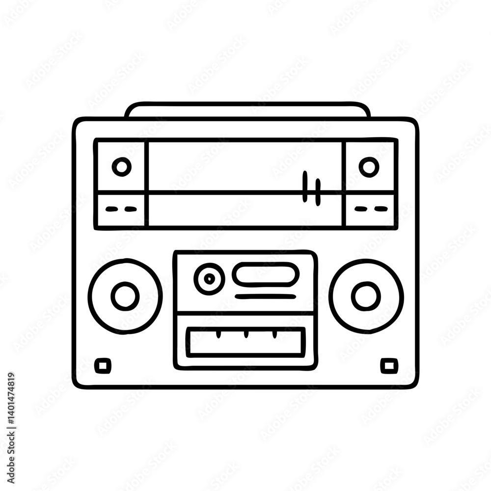 old school cassette tape deck icon, old school cassette tape deck line art - simple line art of old school cassette tape deck, perfect for old school cassette tape deck logos and icons old school cassette tape deck icon, old school cassette tape deck line art - simple line art of old school cassette tape deck, perfect for old school cassette tape deck logos and icons