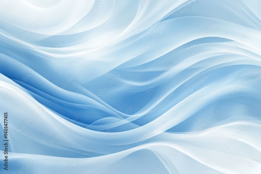 Abstract Blue and White Wavy Background with Smooth Flowing Lines and Soft Light Abstract Blue and White Wavy Background with Smooth Flowing Lines and Soft Light