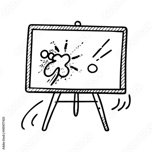 prank chalkboard drawing icon, prank chalkboard drawing line art - simple line art of prank chalkboard drawing, perfect for prank chalkboard drawing logos and icons
