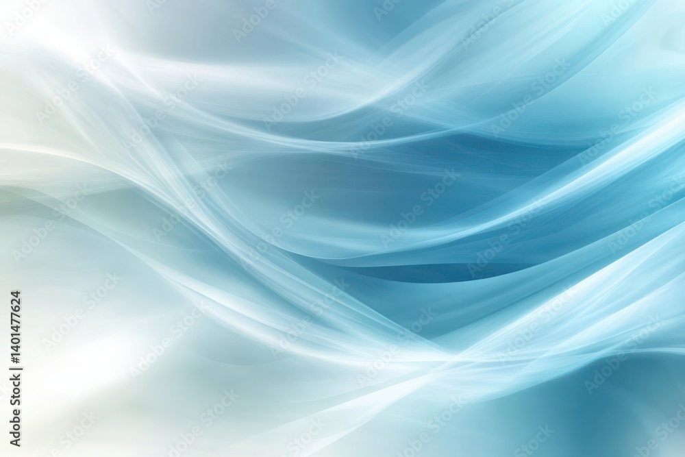 Light blue white smooth strokes form calm, deep abstract composition Light blue white smooth strokes form calm, deep abstract composition