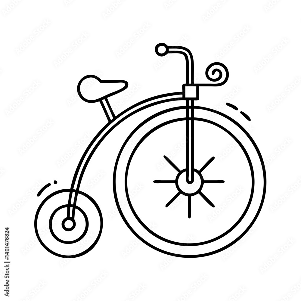 retro bicycle icon, retro bicycle line art - simple line art of retro bicycle, perfect for retro bicycle logos and icons retro bicycle icon, retro bicycle line art - simple line art of retro bicycle, perfect for retro bicycle logos and icons