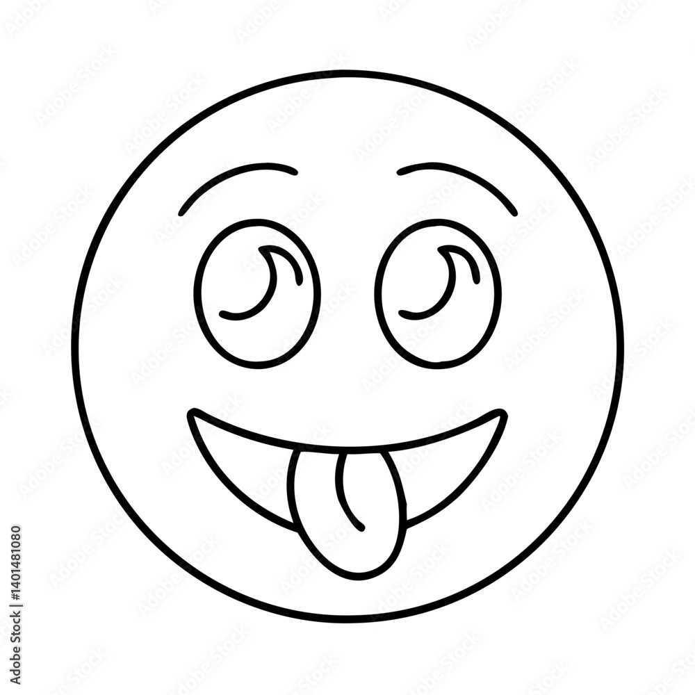 silly face emoji icon, silly face emoji line art - simple line art of silly face emoji, perfect for silly face emoji logos and icons silly face emoji icon, silly face emoji line art - simple line art of silly face emoji, perfect for silly face emoji logos and icons